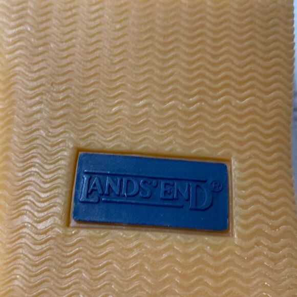 Lands End Leather Slide Mules Blue 6 Wide - Picture 10 of 11